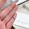 Simple and Exquisite Temperament, Small Silver Bean Collarbone Chain Necklace, Women's Light Luxury, Niche Design, New Style