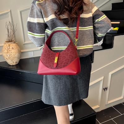 High-end tas met luipaardprint, dames nieuwe niche design veelzijdige handtas, mode schouder-messenger bag