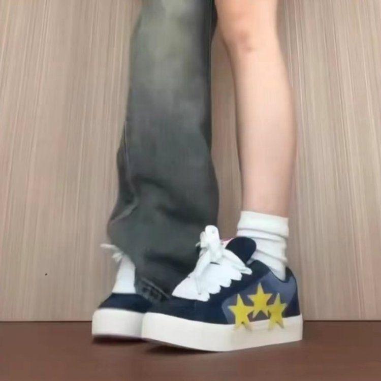 Dopamine Women's Shoes Autumn New Original Retro Star Board Shoes Women's Trendy Versatile Low-top Casual Shoes