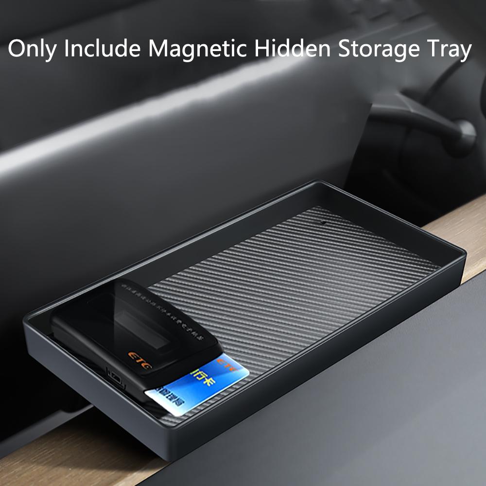 1x New Car Hidden Storage Organizer Towel Tissue Holder Part For Tesla Model 3 Y