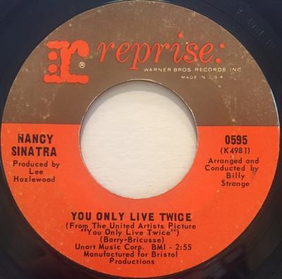 Płyta 7-calowa NANCY SINATRA / NANCY SINATRA & LEE - You Only Live Twice / Jackson 0595 Reprise Records 1967 US Rock Używana