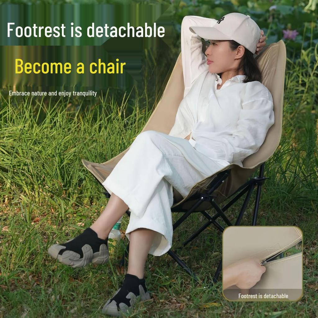 Adjustable Four-Speed Reclining Moon Chair - Lightweight, Foldable for Outdoor & Office Use
