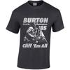 Cliff Burton T-Shirt Flagge Retro neu Offiziell Unisex Heather Grey