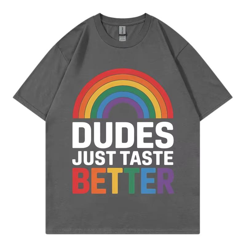 Funny Dudes Just Taste Better T-shirt Men Women Clothing Fashion Y2k Short Sleeve T Shirt High Quality Cotton Oversized T-shirts
