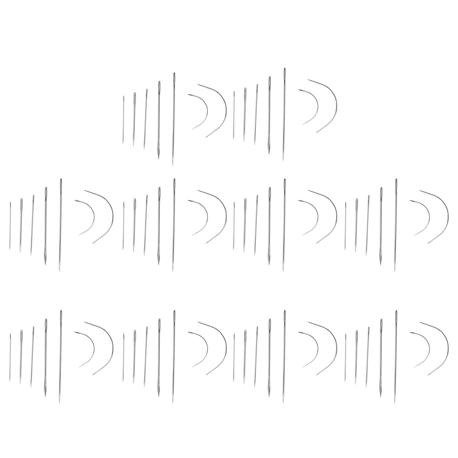 

10 Наборов Швейных Игл из Углеродистой Стали Разных Размеров Инструмент для Ручного Шитья Кожи Ковра