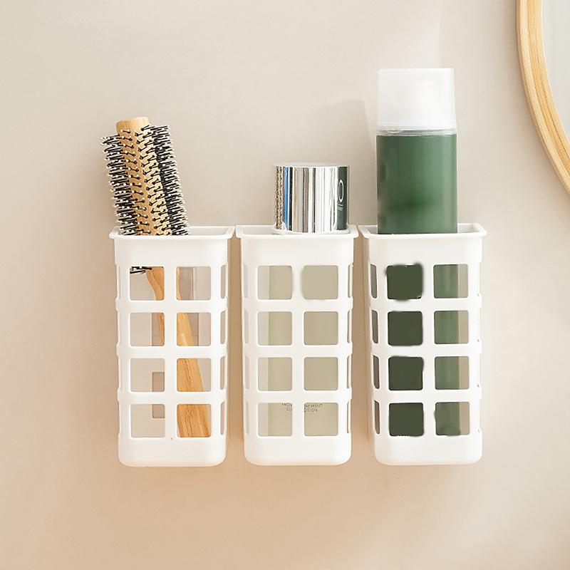 Organizador de ferramentas para cabelo, suporte de parede para escovas, uso sem perfuração, organizador multifuncional, prateleira morden para banheiro