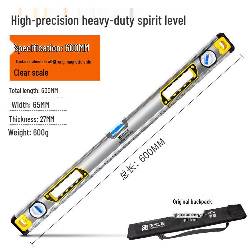 High Precision Spirit Level with Angle Inclination Balance, Vertical & Horizontal Measuring Rangefinder, Strong Magnet