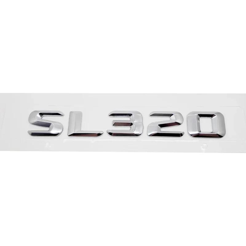3D ABS Car Rear Trunk Badge Emblem Decals Sticker Decoration accessories for Mercedes Benz SL63 SL65 SL280 SL300 SL320 HG9