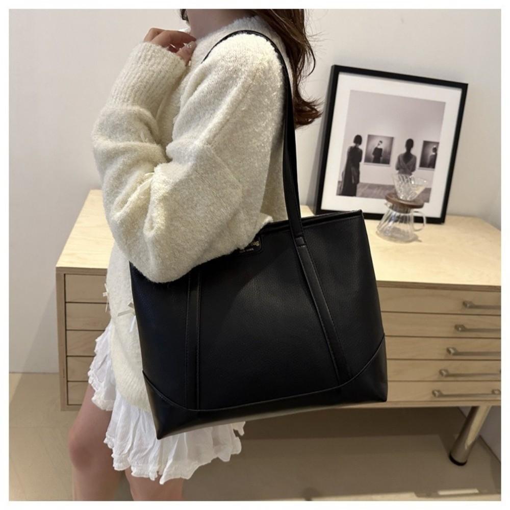 Handbag Women Shoulder Bag Korean Style Ladies Commute Bag Casual PU  Tote Bag  Office Worker