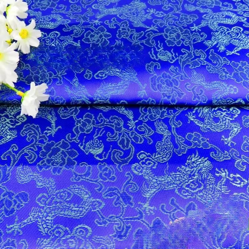 Wide 90cm Dragon Pattern Series of Brocade Fabric for Ancient Hanfu Cosplay Kimono Tang Suit Cheongsam and Silk Brocade Clothing