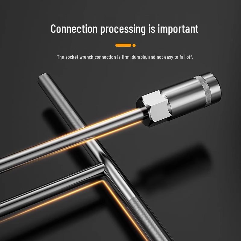 Extended T-Handle Socket Wrench, Multi-Functional Hex Wrench for Automotive and Motorcycle Repair