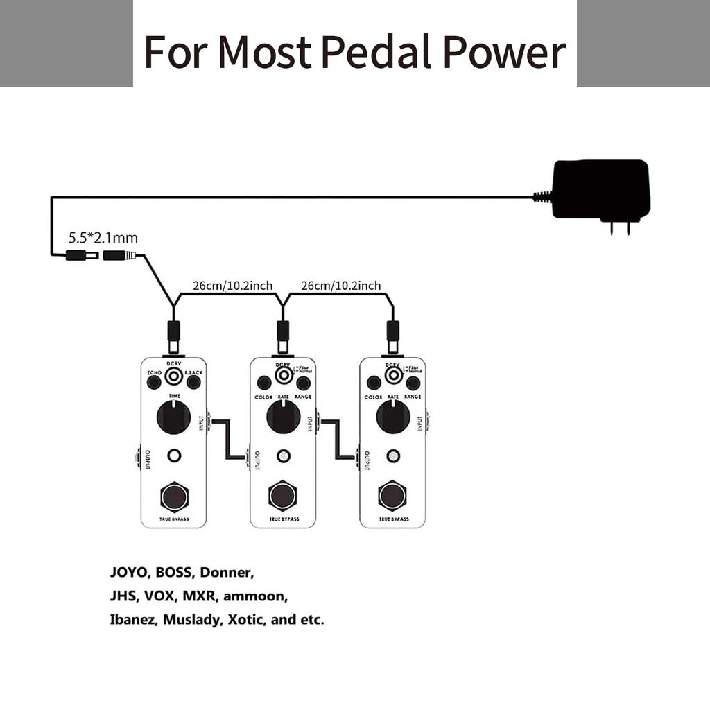PSE Certified DC9V1A AC Adapter Center Power Supply Power Adapter for Electric Guitar Effect Pedals Outer Diameter Diameter Power Cable Security-01