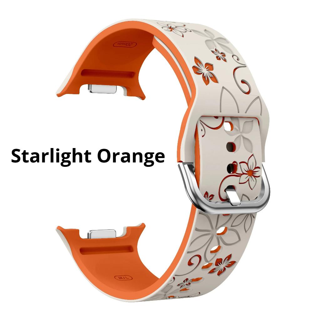 

Резной силиконовый ремешок для Samsung Galaxy 8 40 44мм/8 Classic Модный дышащий двухцветный браслет для Galaxy 8 Classic/40 44мм Samsung Galaxy 8 40mm