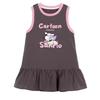 Summer Cartoon Girl Sporty Gray Tank Dress