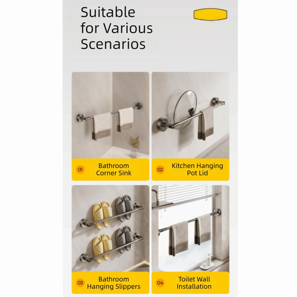 Nail Free Installation Bathroom Towel Rack Retractable Shoe Storage Shelf  Home