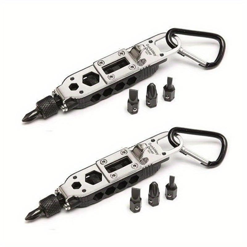 2pcs Multifunctional Mini Screwdriver Outdoor EDC Keychain Shape Screwdrivers Portable Steel Repair Tool