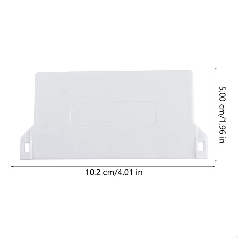 62KD Plastic Base Plate Set of 10 White Vertical Blind Bottom Weight Slats Accessory for Home Bedroom Office Portable