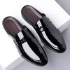 Brand Men's Shoes Luxury Leather Slippers Baotou Half Slippers for Men Business Dress Slippers Casual Loafers Man Shoes