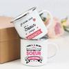 I Am An Almost Perfect Sister Print Enamel Mug Outdoor Water Cup Drink Coffee Cups Camping Mug Festive Birthday Gift for Sister