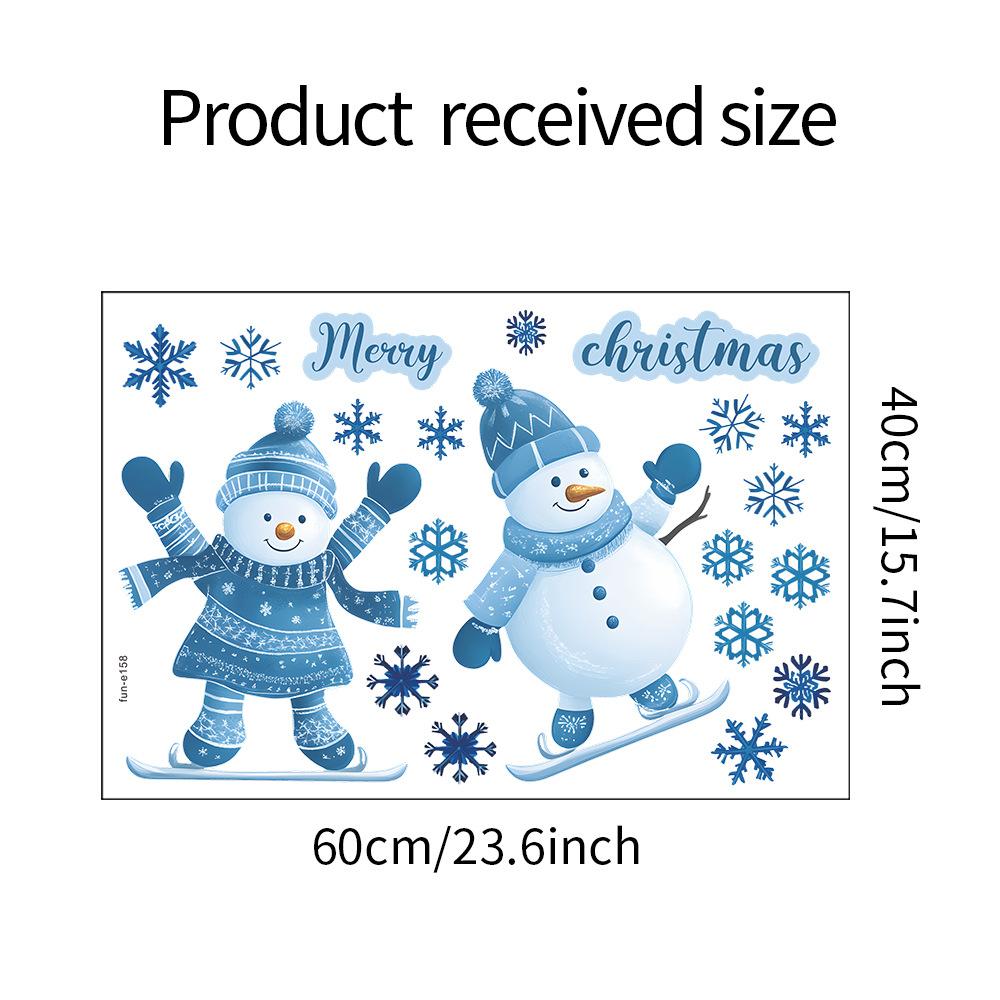 

Наклейка с изображением мультфильма Рождественская наклейка со снеговиком Наклейка на лыжи Наклейка на холодильник для кухни 40*60CM/fun-e158