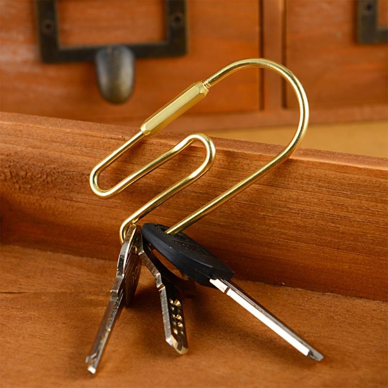 Heavy Type Keychains Rings Universals Brasses Keychains Rings Holder With Openable for Men Women and Daily Use
