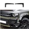 Car For Land Rover Defender 2020-2026 2Pc Front Bumper Lip Splitter Fin Glossy Black