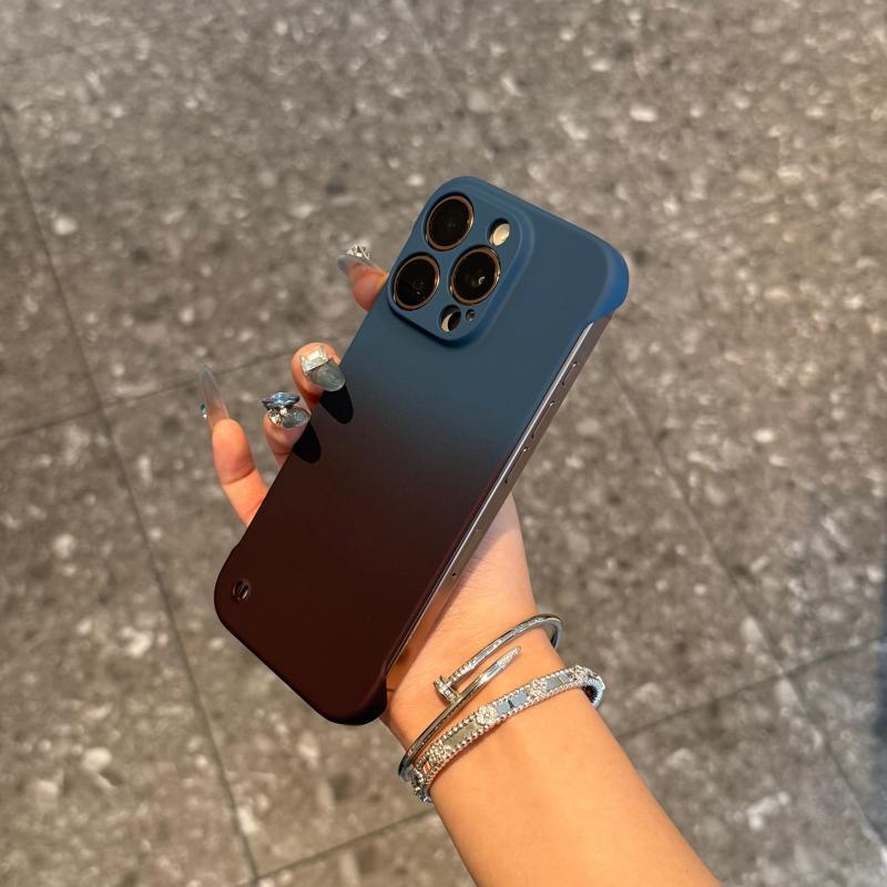 Spring and Summer Gradual Change Two-color Suitable for Apple 11Promax11 Advanced Mobile Phone Case Heat Dissipation Super 11PRO Fine Hole Case