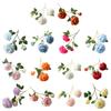 26" Artificial Peonies Flowers with Long Stems Faux Silk Peony Arrangement Bouquet with 2 Heads Full Blooms And 1 Bud for Wedding Centerpiece Party