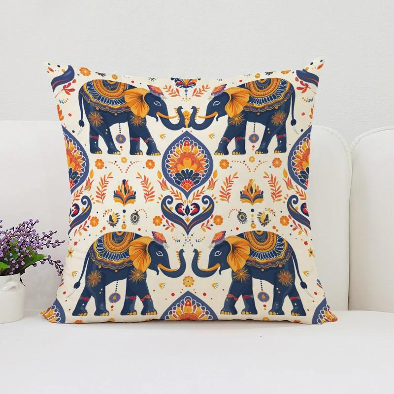 Słoń Styl Skandynawski Dekoracja Domu Poszewki na Poduszki 45x45 Poszewki na Poduszki 40x40 Dekoracyjne Poszewki na Poduszki Poszewki na Poduszki do Łóżka
