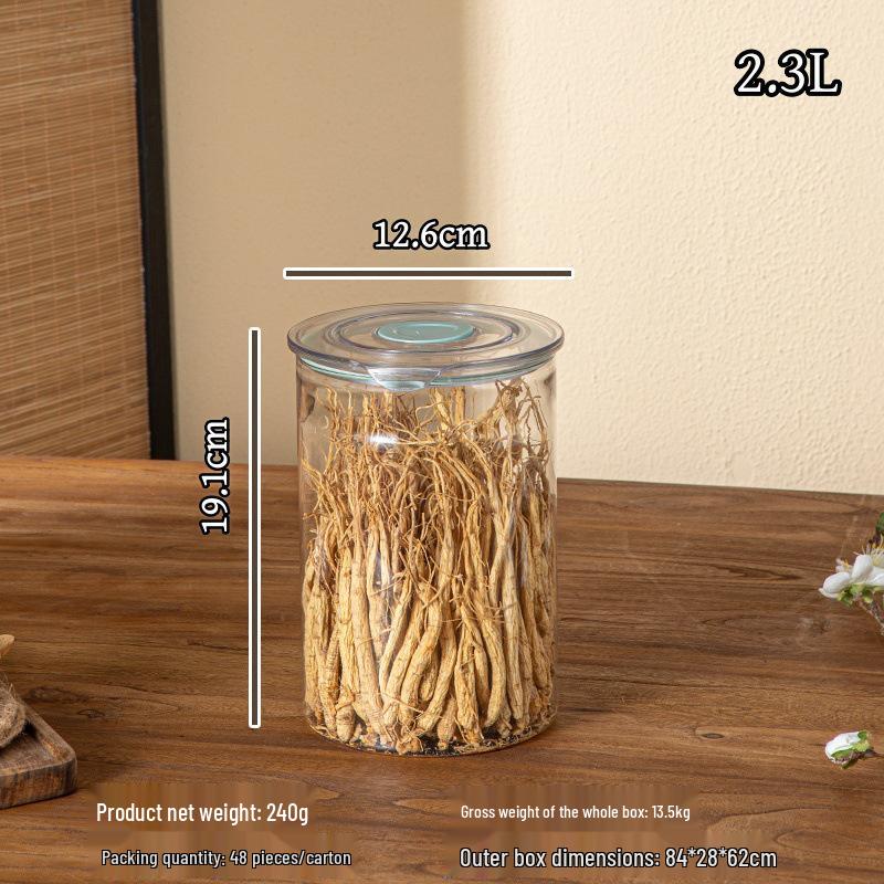 Sealed Plastic Storage Jar for Dried Tangerine Peel, Grains, Cereals, Dried Fruits, Kitchen Snacks, and Refrigerator Storage.