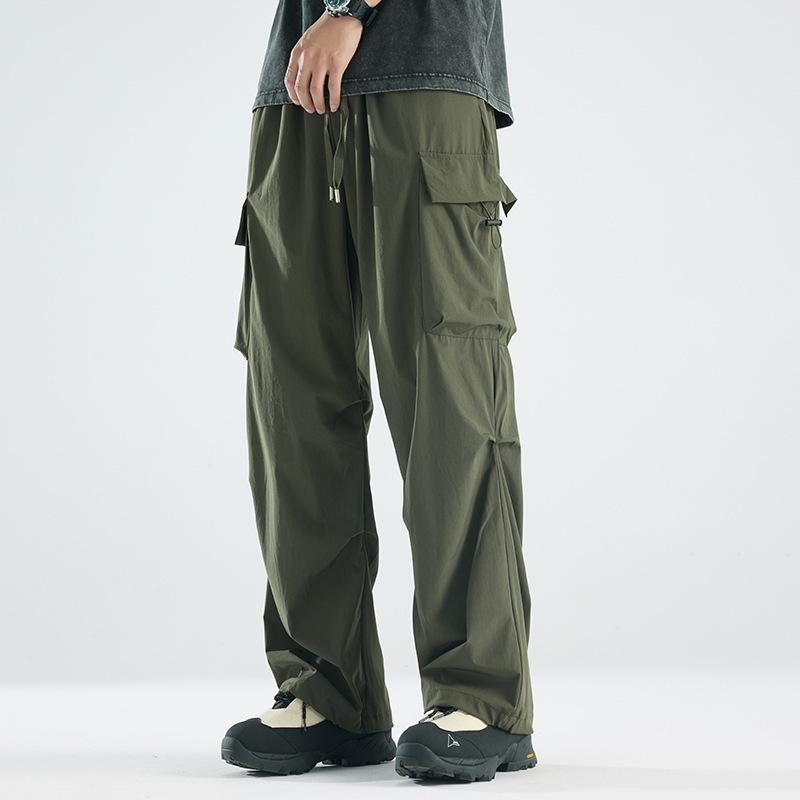 

Летние рабочие брюки Ice Silk для мальчиков и подростков, водонепроницаемые, повседневные, с завязками на щиколотках, штурмовые брюки, брюки для активного отдыха L