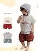 Baby Junge Koreanischer Stil Sommer T-Shirt & Latzhosen Set
