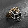 Stainless Steel Ghost Head Skull Ring for Men Punk Jewelry