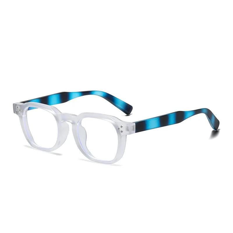 New in Vintage Rivet Square Sunglasses Women For Men Luxury Brand Designer Sun Glasses Punk Anti Blue Light Eyeglasses Frame