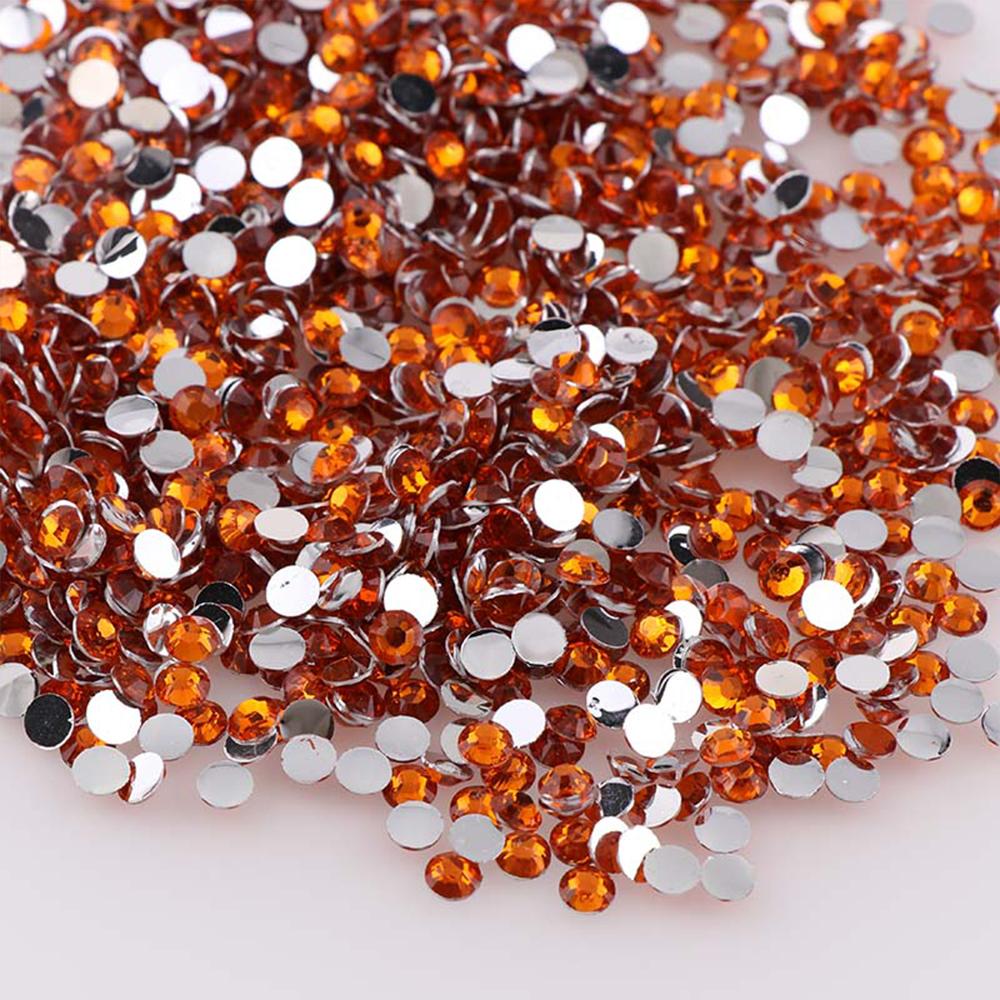 1000pcs Non Hot Fix Rhinestones 2/3/4mm Round Resin Flatback Crystal Rhinestone DIY Nail Art Jewelry Garment Decorations Glue On