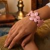 1pcs Fashion Oil Drop Flower Bracelet for Women Vintage Elegant Luxury Floral Open Bangle Daily Party Wear Vacation Jewelry Gift