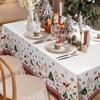 Christmas Winter Snowflake Tablecloth Holiday Party Table Decor Xmas Tree Waterproof Rectangle Table Cloths Navidad Decorations
