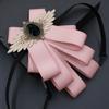 Fashion Faux Stone Men's Suit Lapel Flowers Alloy Polyester Bow Tie Necktie Neck Decoration Groom Formal Suit