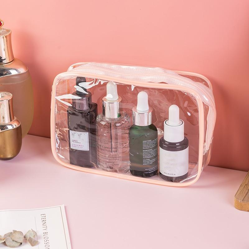 1 PC PVC Wash Bag Travel Portable Transparent Waterproof Makeup Storage Cosmetic Organizer Large Capacity Makeup Bag