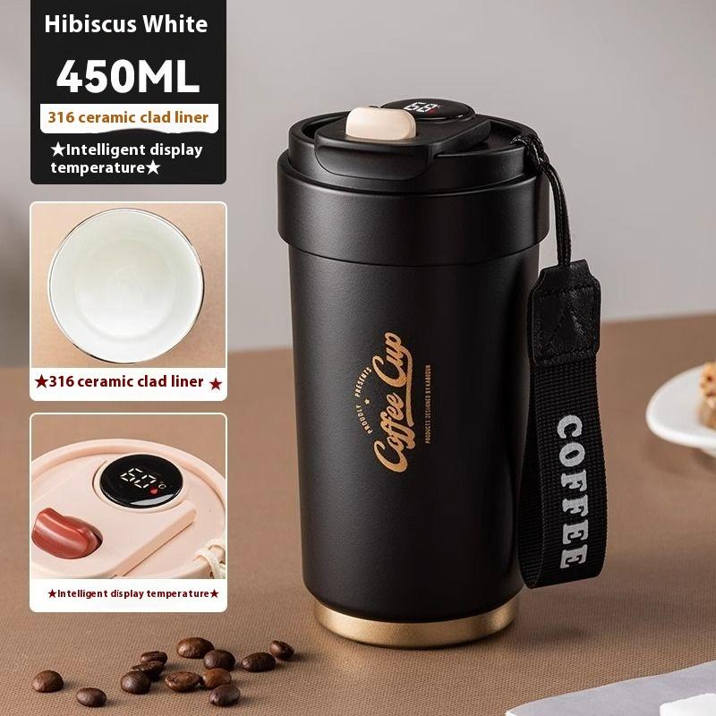 Thermosbecher Kaffeetasse 316 Edelstahl Mädchen Hoher Erscheinungsgrad Neu Begleitender Tragbarer Becher Strohbecher