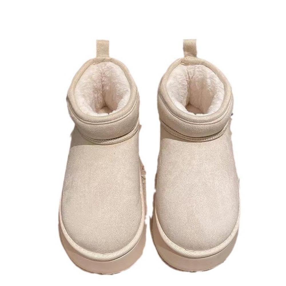 

Женские зимние ботинки на толстой подошве с добавлением флиса 36 бежевый