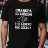 Grandpa and Grandson The Legend and The Legacy Graphic T-Shirt Men's Cotton Crew Neck Tee