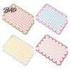 Water Absorbent Dry Mat Diatomite Plaid Placemat with Wavy Edge, Heat Resistant Non-slip Table Mat, Quick Drying for Kitchen Counter