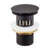 SANEI Popup Drain Valve with Overflow Hair Catcher Matte Black H3310N-MDP-32 for LAUFEN Roca