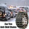 Car Tires Metal Anti-skid Chains For 165-265mm Winter Snow Safety And Anti-skid Strong Grip Easy To Install Universal SUV/s O3C1