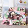 Nezuko Kamado Flannel Blanket Throw Soft Warm Lightweight Cozy Blanket for Sofa Bed Home Decor -QJY
