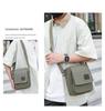 Men's Retro Canvas Crossbody Bag - Small Square Design for Business & Casual Commute