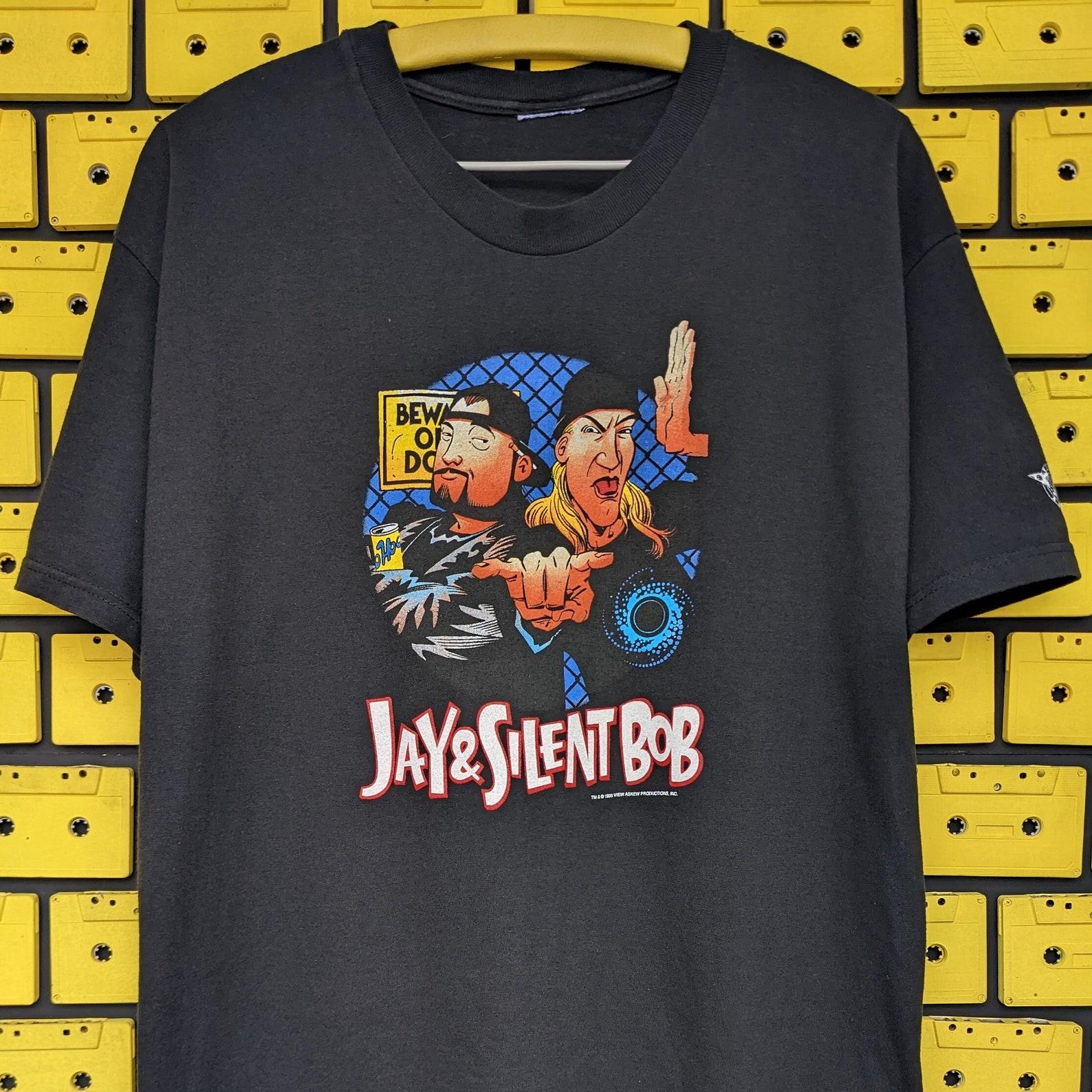 Vintage 1998 Jay And Silent Bob T shirt Kevin Smith Satirical Stoner Buddy Comedy Film View Askewniverse Merch Tee Size L S