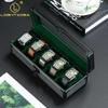 Aluminum Alloy Watch Box with Transparent Lid, 5 Slots, Multiple Colors