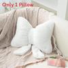 Modern Minimalist Black Bowknot Plush Sofa Cushion With Pp Cotton For Living Room Decor